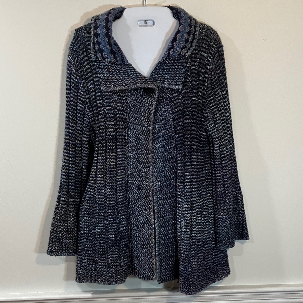 Coldwater Creek Women's Blue Knit Sweater XL